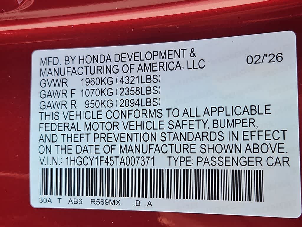 2026 Honda Accord SE