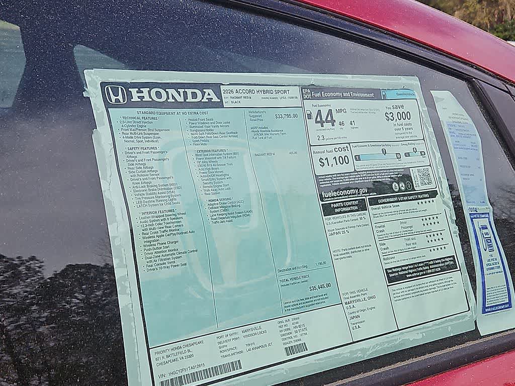 2026 Honda Accord Sport