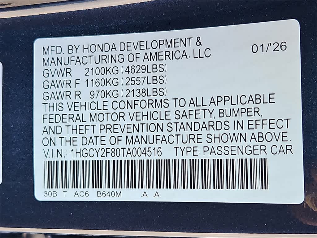 2026 Honda Accord Touring