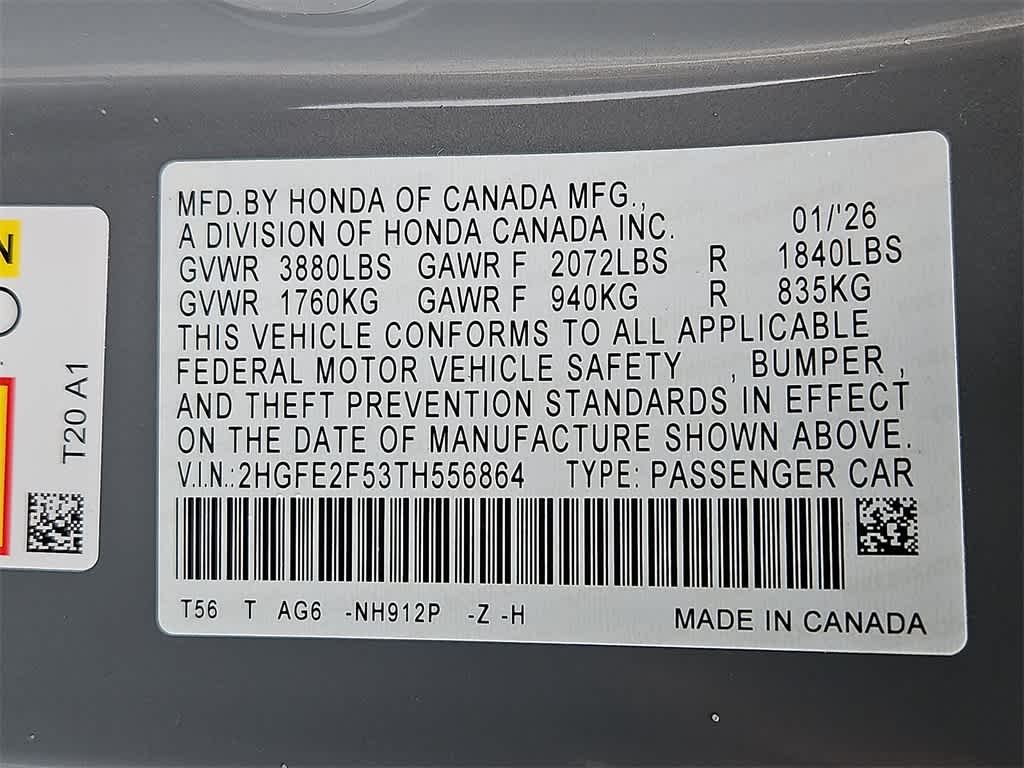 2026 Honda Civic Sport