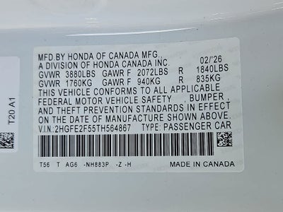 2026 Honda Civic Sport