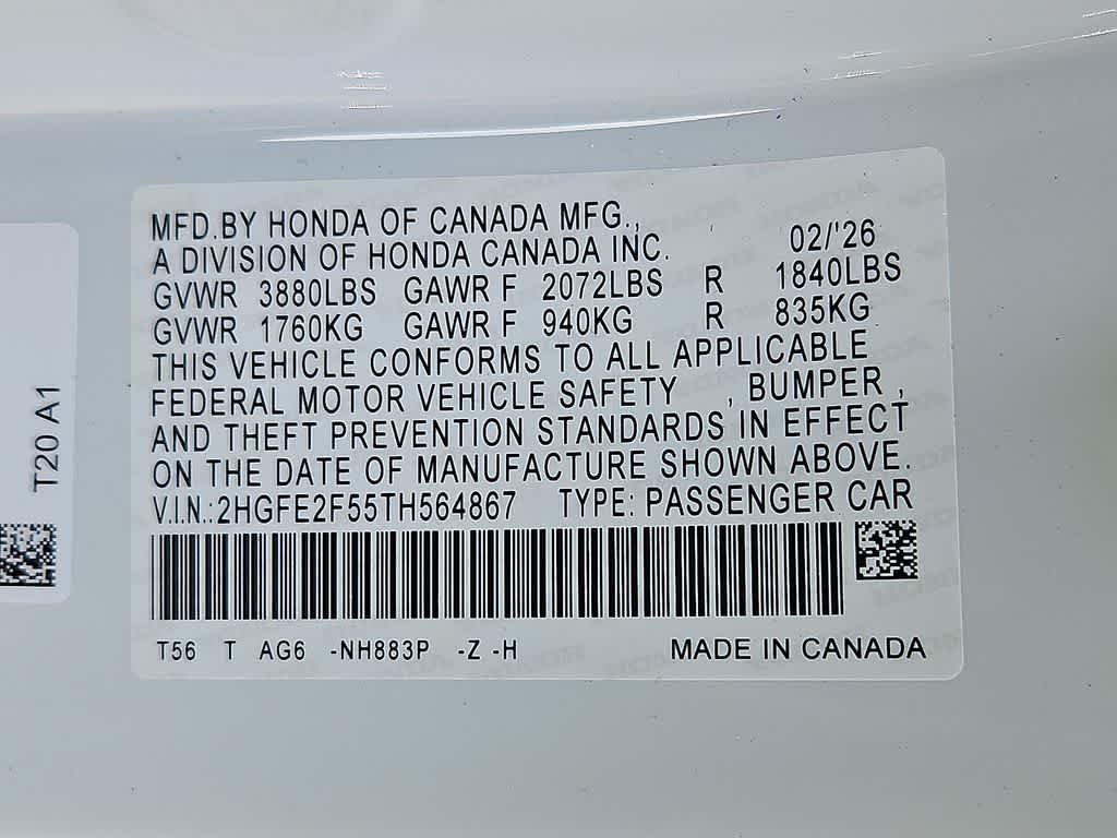 2026 Honda Civic Sport