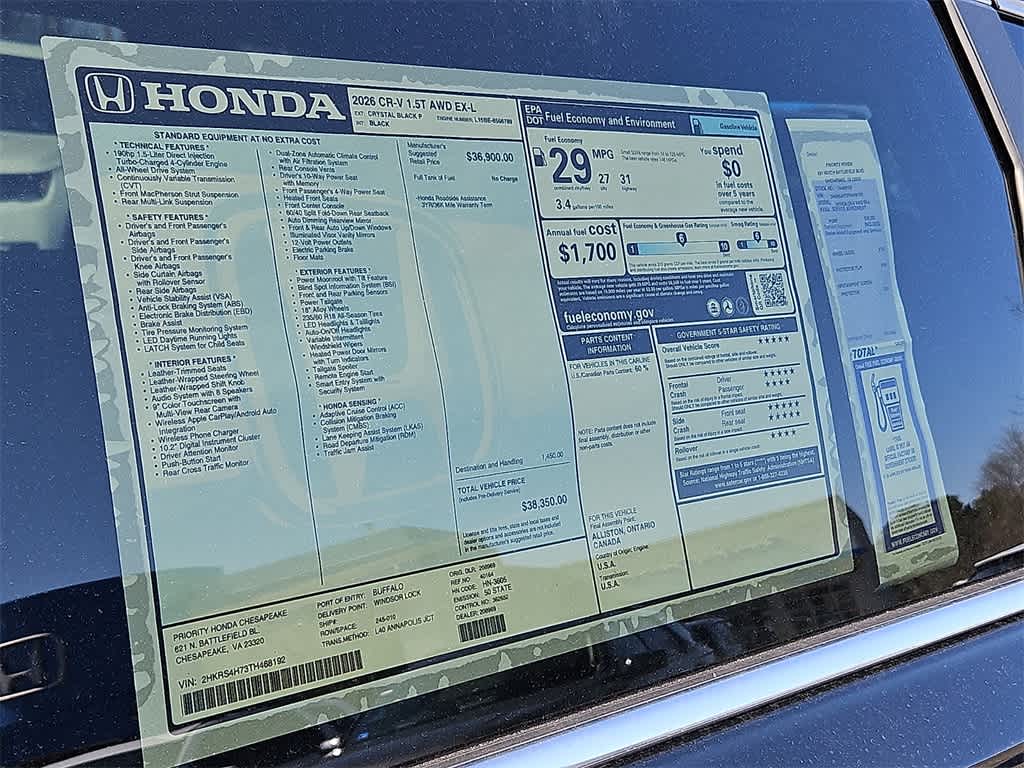 2026 Honda CR-V EX-L