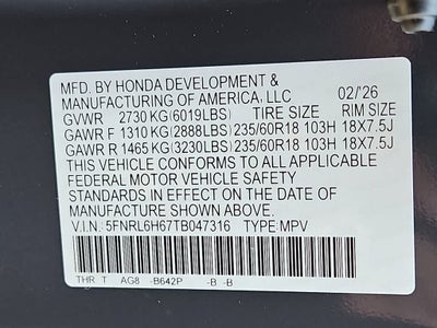 2026 Honda Odyssey EX-L