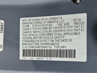 2026 Honda Odyssey Touring