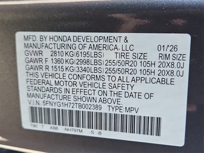 2026 Honda Pilot Touring S