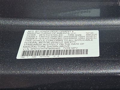 2026 Honda Pilot Touring