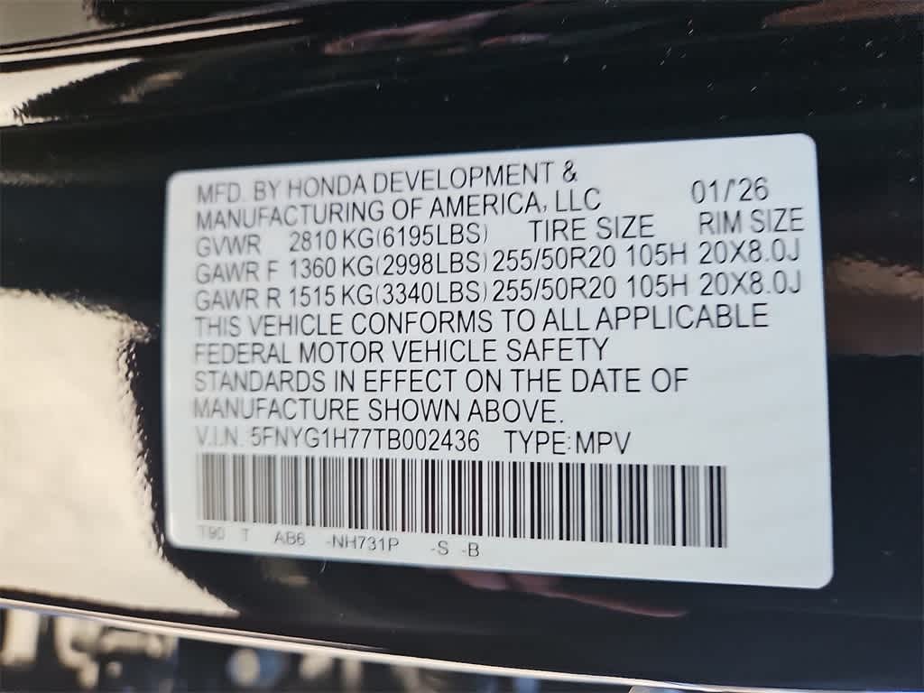 2026 Honda Pilot Touring S