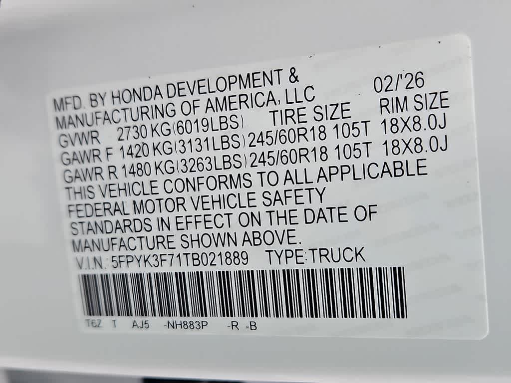 2026 Honda Ridgeline TrailSport+