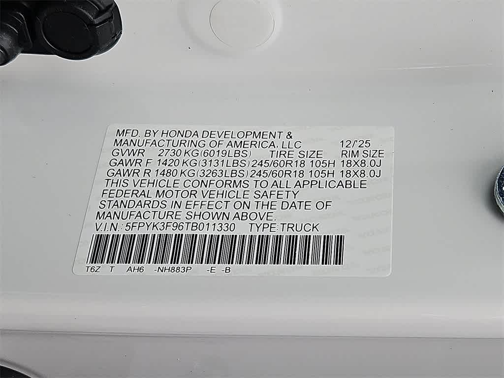 2026 Honda Ridgeline Black Edition Two-Tone