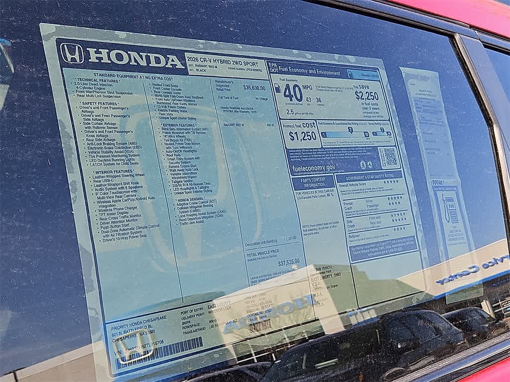 2026 Honda CR-V Hybrid Sport