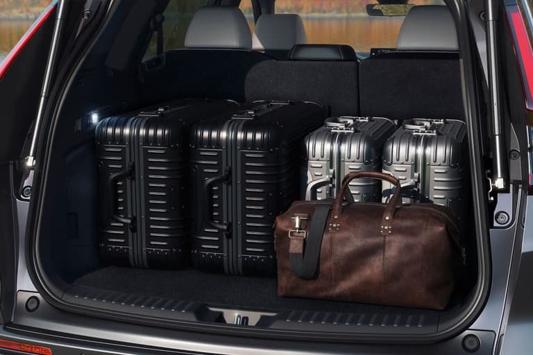 CR-V Hybrid in Roanoke, VA offers generous cargo area behind rear seating.