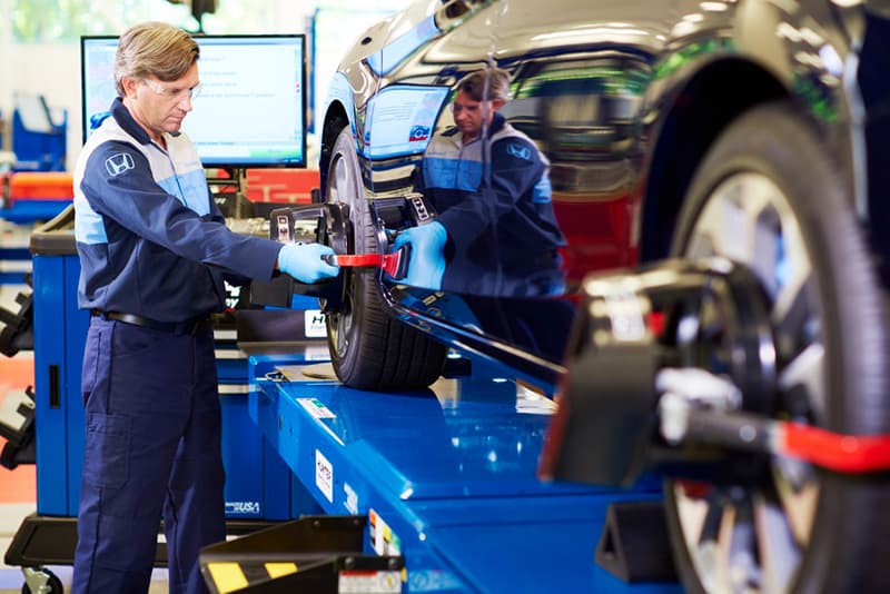 Important Roanoke Winter car maintenance includes quality tires for good tracktion and proper wheel alignment.